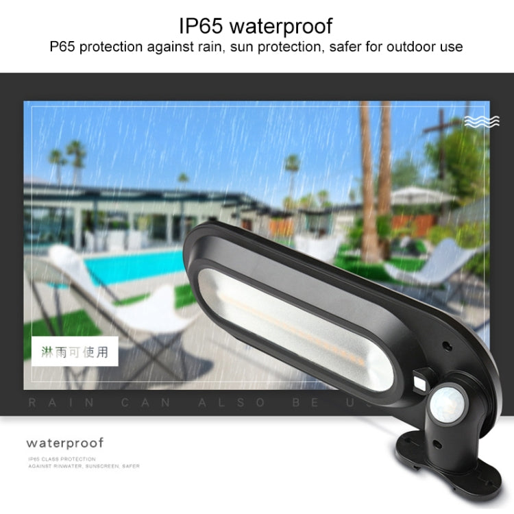 Black solar powered outdoor wall lamp with rectangular solar panel