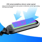 Black solar street lamp solar panel top with textured photovoltaic cells