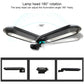 Black solar street lamp with adjustable rotating 180° lamp head and oval LEDs