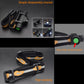 Adjustable LED headlamp with detachable bracket and one-click control switch on strap