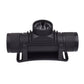 Black outdoor LED headlamp with adjustable mount and textured side grips