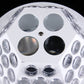 Close-up of white LED stage light fixture top lens array