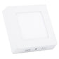 Square white LED panel light with flush front diffuser
