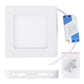Square white LED panel light kit with driver, wiring, and mounting hardware
