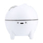 White LED star projector with USB port and speaker grille on front panel