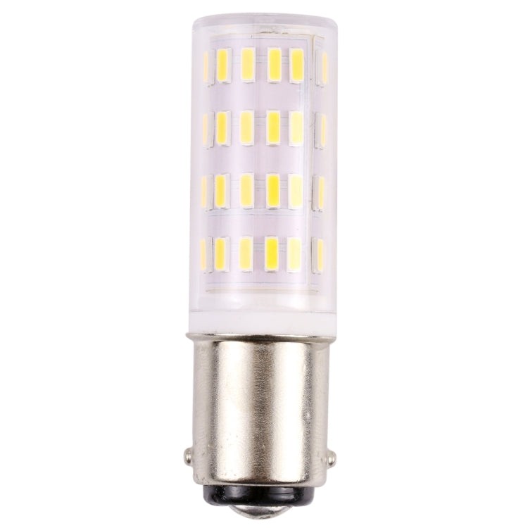 LED corn light bulb with frosted top housing and SMD LED bars, silver base