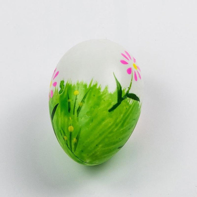 Single green-and-white Easter egg LED bulb with pink flower design