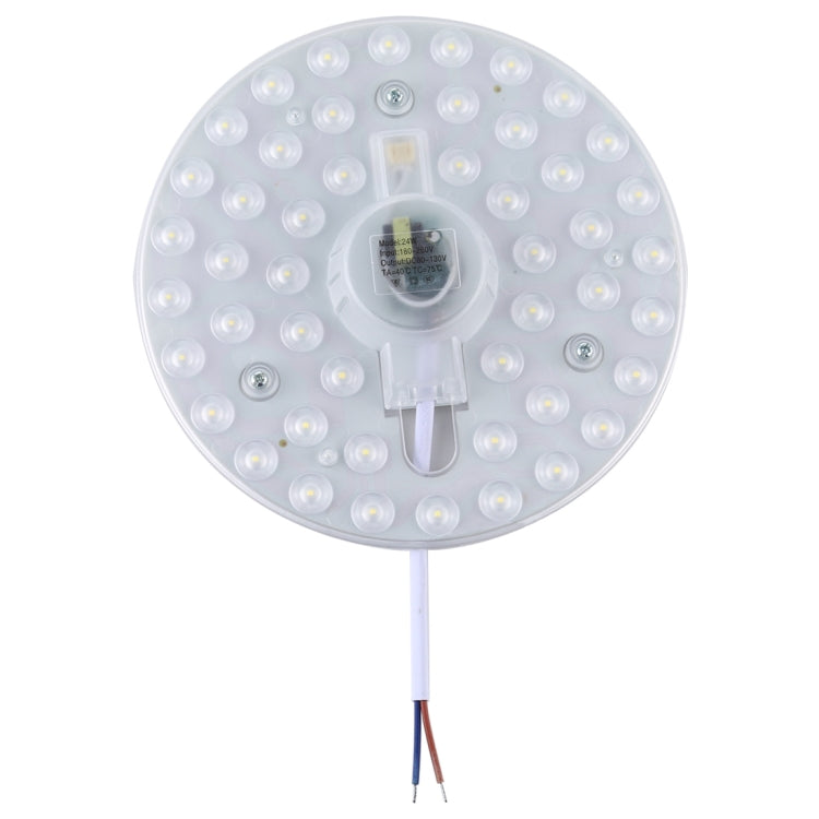 Round LED panel light module with many LED beads and white power cable