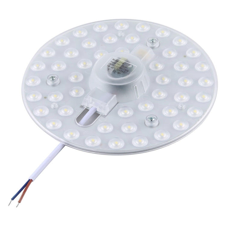 Circular LED ceiling lamp module with dense LED array, central housing, and wires