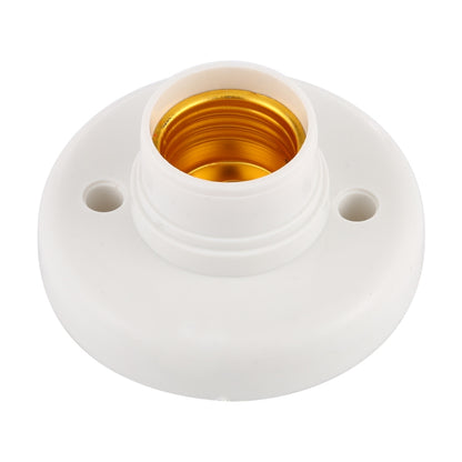 E27 lamp base socket adapter, white housing with brass threaded insert