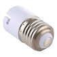 White B22 bayonet socket on a silver E27 screw-thread lamp base adapter