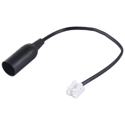 Black E14 lamp socket holder with cable and white two-pin connector