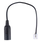 Black E14 lamp socket holder with cord and white two-pin plug