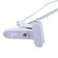 E27 clip lamp holder with white spring clip and flexible metal neck