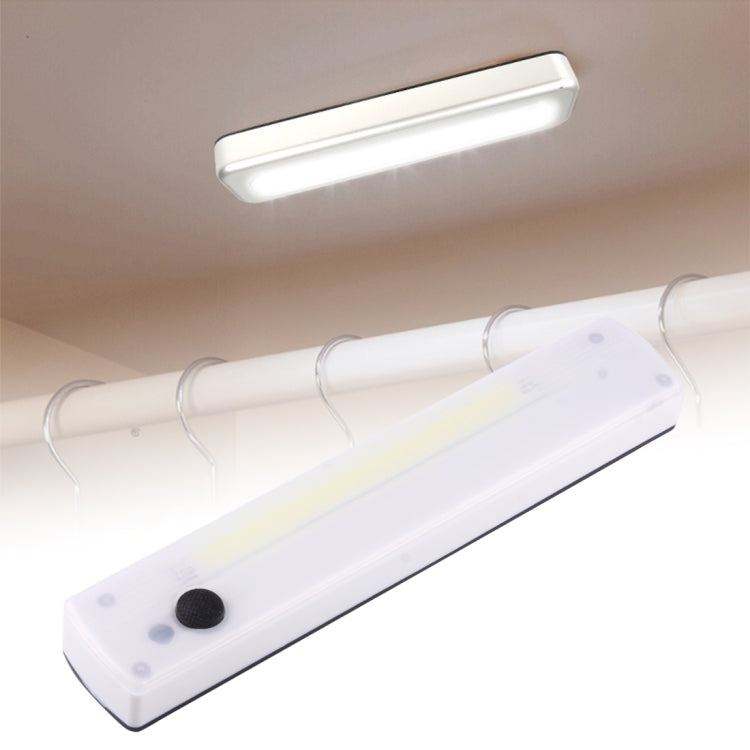 LED wall light bar night light, white housing with dark control button and glow strip