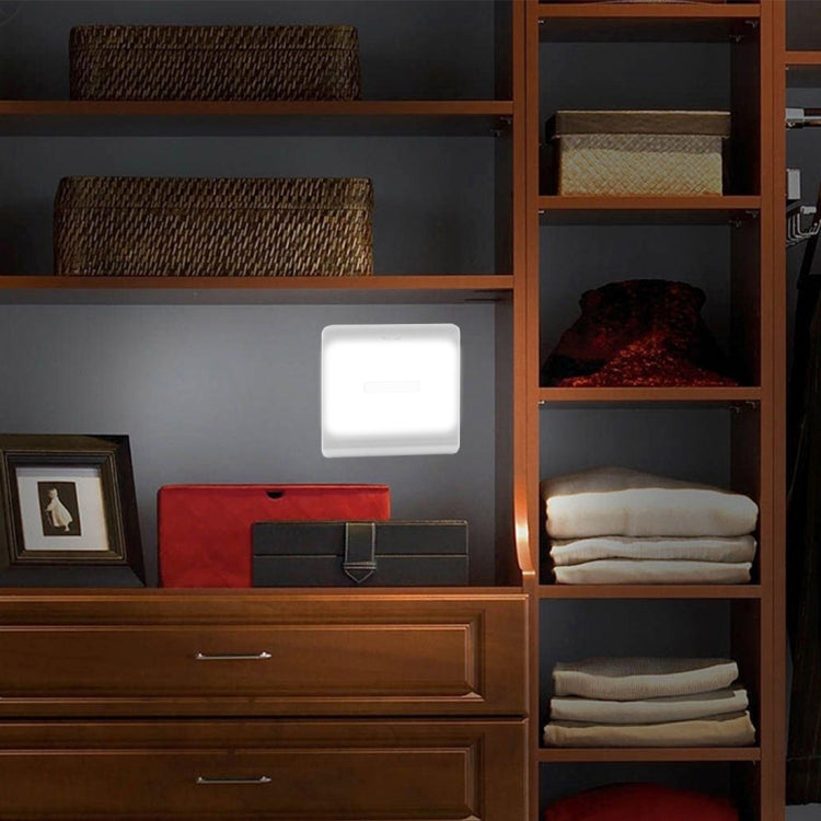 Rectangle LED night light with built-in switch, glowing white