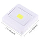 White COB rectangle switch night light with yellow LED panel behind clear window