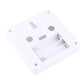 White COB rectangle switch night light back opening with coin-cell battery terminals