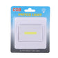 COB switch light night light lamp in blister package with blue backing