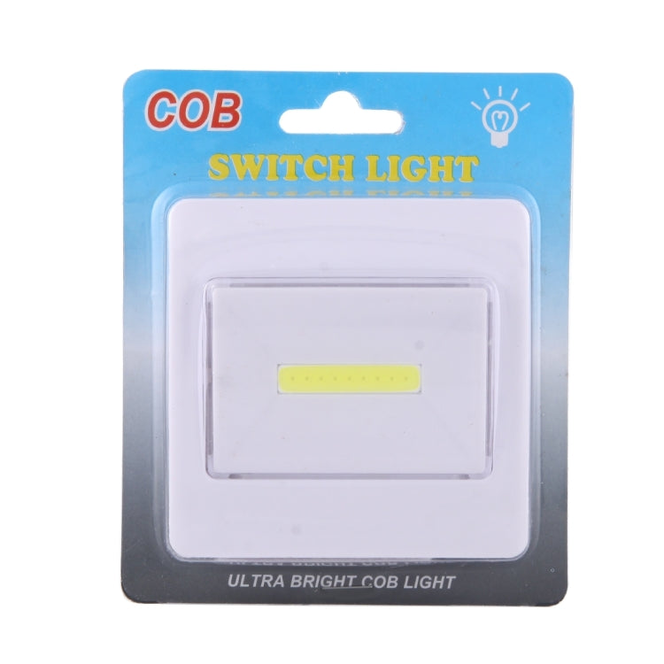 COB switch light night light lamp in blister package with blue backing