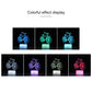 Color-changing LED bicycle night light with glowing scenes in multiple colors
