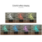 3D football player LED night light with multi-color glowing outlines on black base