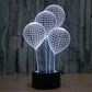 Balloon-style globe desk lamp with white wire spheres and black cylindrical base