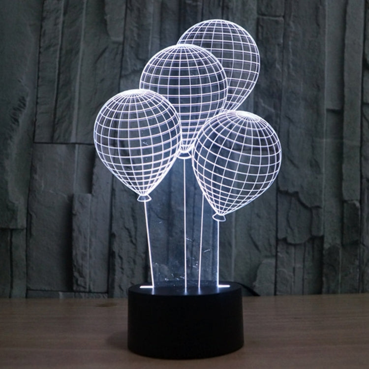 Balloon-style globe desk lamp with white wire spheres and black cylindrical base
