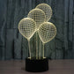 Balloon-style globe desk lamp with gold wire spheres and black cylindrical base