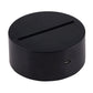 Round black LED desk lamp base with top switch slot and side charging port