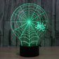 Cobweb-style desk night light with green glowing spiderweb globe and winged figure