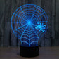 Cobweb-style desk night light with blue glowing spiderweb globe and winged figure