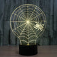 Cobweb-style desk night light with gold glowing spiderweb globe and winged figure