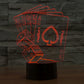 Black base poker card night light with red glowing JQKA, hearts, and spades