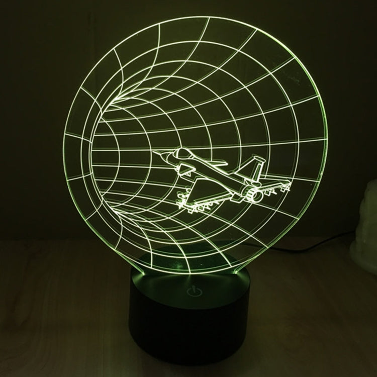 Time machine style stereo desk lamp night light with yellow-green grid planet glow