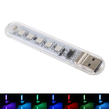 USB LED night light module with transparent casing and 5-LED strip