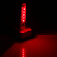 USB LED night light glowing red with 5 LEDs through clear casing