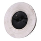Warm white COB LED G4 light, underside view with black lens and two metal pins