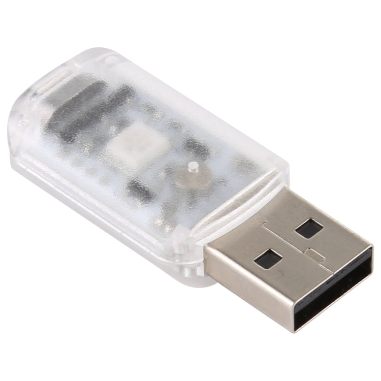 USB LED sound-activated light, silver USB plug with clear protective cover