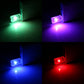 USB LED sound-activated light with multi-color LED glow: green, purple, blue, red