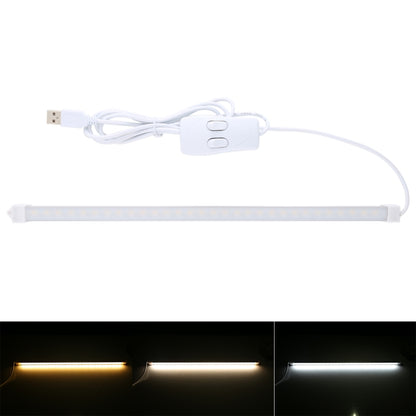 USB LED strip bar light with inline switch, white housing and cable