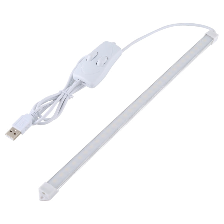 34cm USB LED bar light with switch and USB plug, white body and diffuser