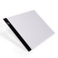 A4 LED tracing light box with slim black frame, front-lit white panel