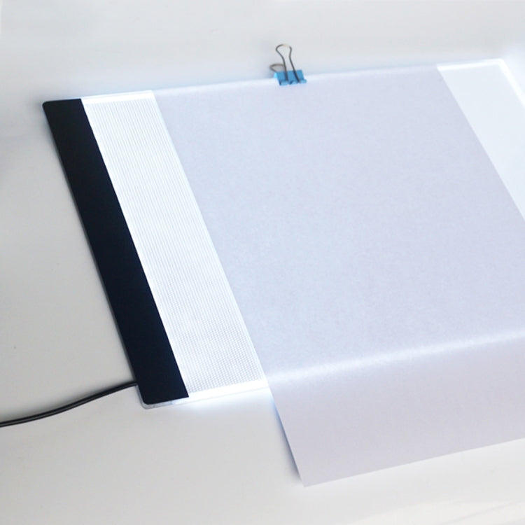 Slim LED tracing light box with vertical light strip and white surface
