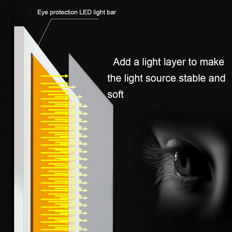 LED light bar side view on tracing light box for eye protection glow