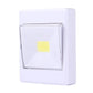 Square white LED closet light, wall switch front with small yellow LED window