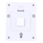 White LED night light back plate with mounting holes and power switch position