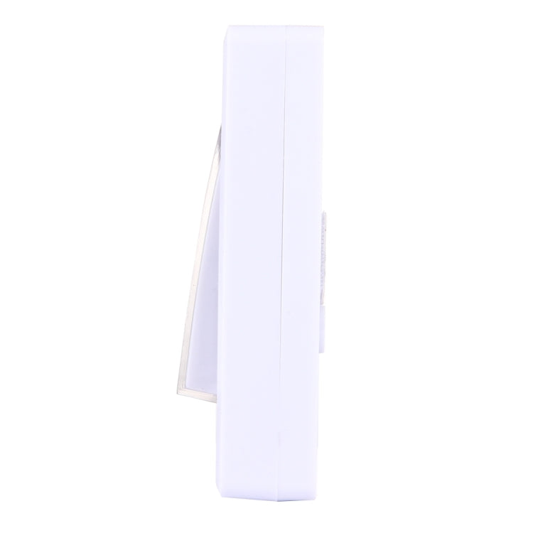 White LED night light side view, slim housing for wall mounting