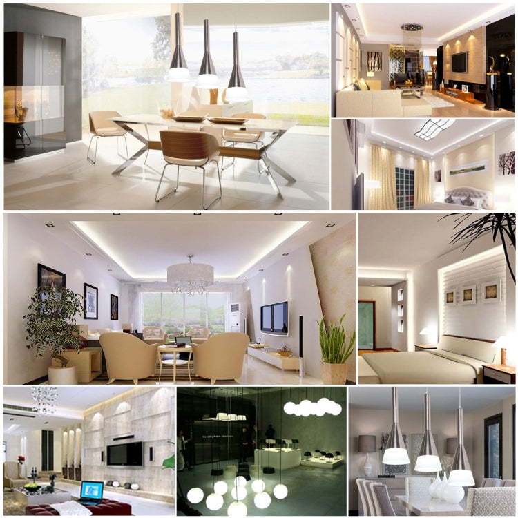 LED night lights installed across room interiors for nighttime illumination