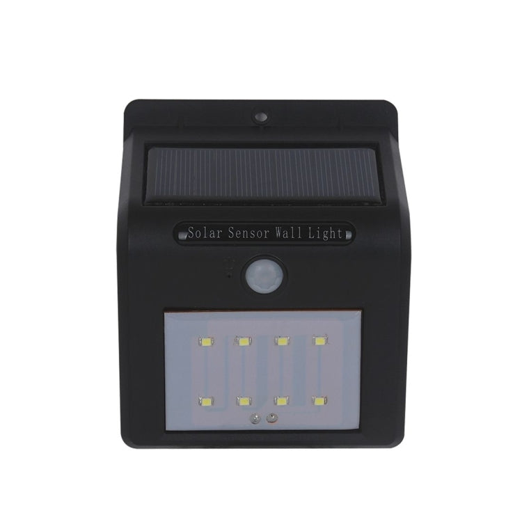 Black square solar motion sensor wall light with circular motion sensor